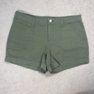 Faded Glory Olive Green Utility Shorts Size 14